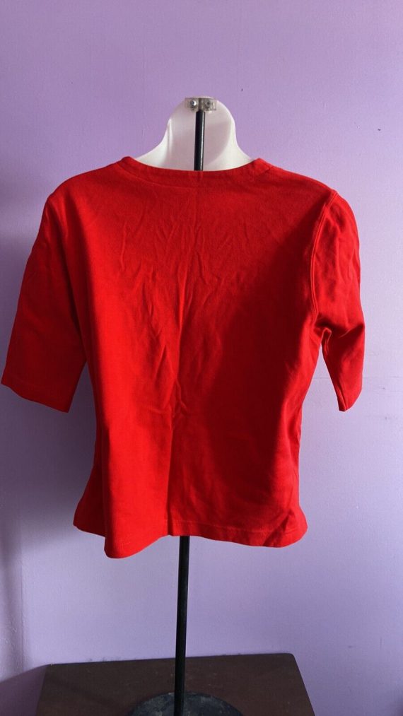 bonworth-red-nautical-theme-blouse-size-xs