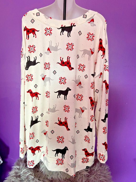 secret-treasures-long-sleeve-white-with-dogs-pattern-size-3x