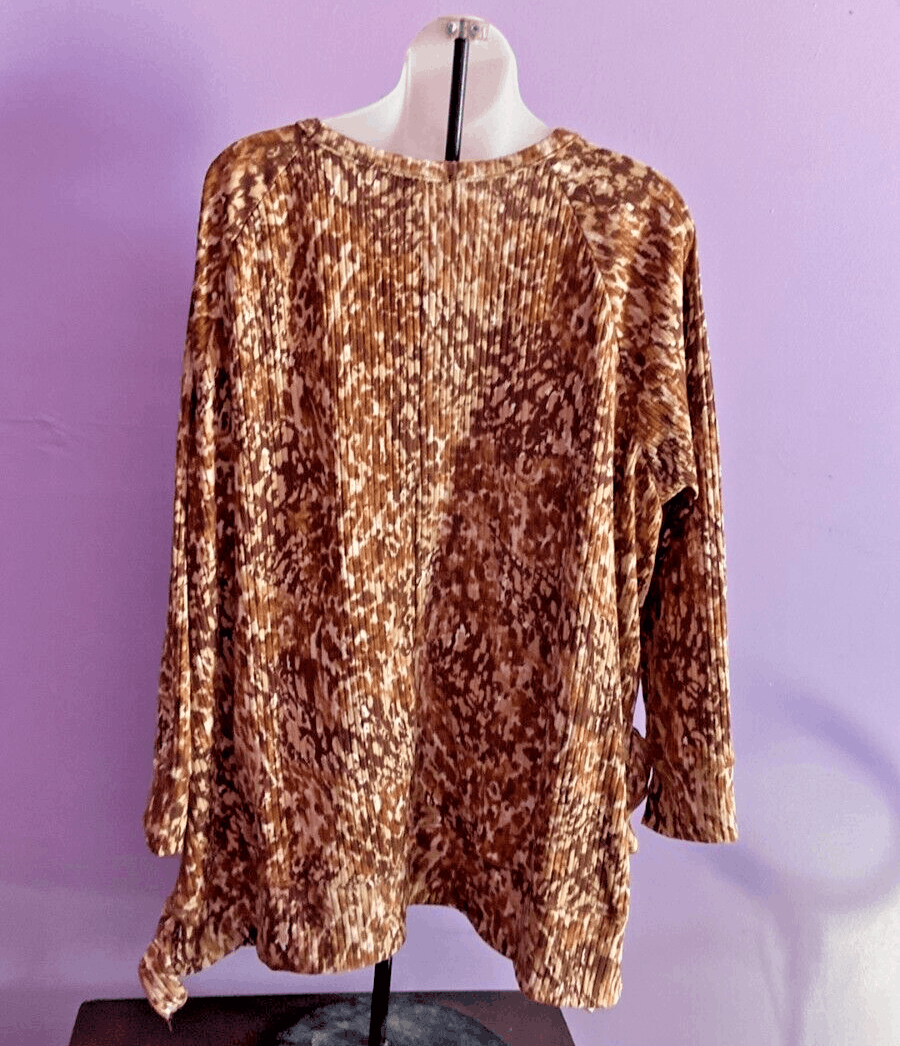 kim-cami-ribbed-splatter-print-long-sleeve-blouse-size-xxl