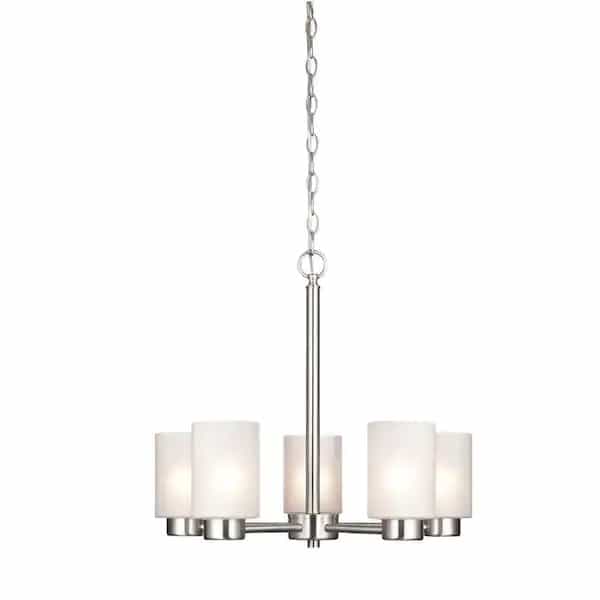 westinghouse-6227400-sylvestre-5-light-brushed-nickel-chandelier
