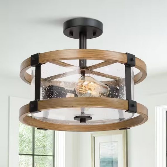 lnc-vea2yyhd1388777-drum-semi-flush-mount-2-light-black-modern-bedroom-ceiling-lighting-with-round-seedy-glass-and-wood-grain-finish