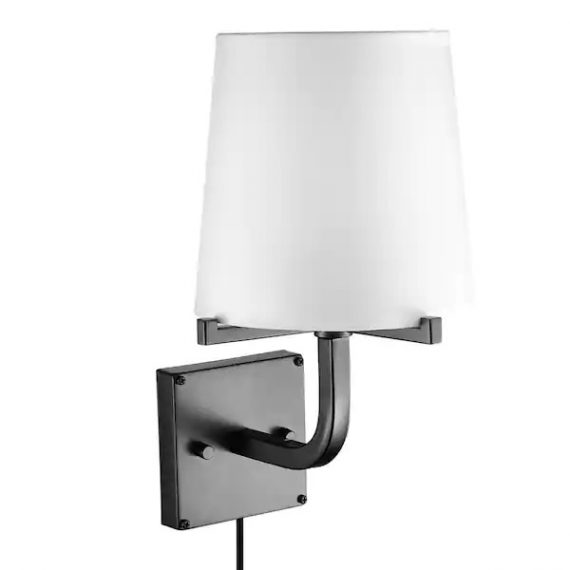 globe-electric-51515-valerie-1-light-dark-bronze-plug-in-or-hardwire-wall-sconce-with-white-fabric-shade