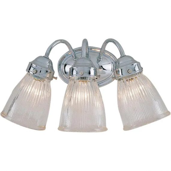 volume-lighting-v1623-3-3-light-indoor-chrome-bath-or-vanity-light-wall-mount-or-wall-sconce-with-clear-ribbed-glass-bell-shades