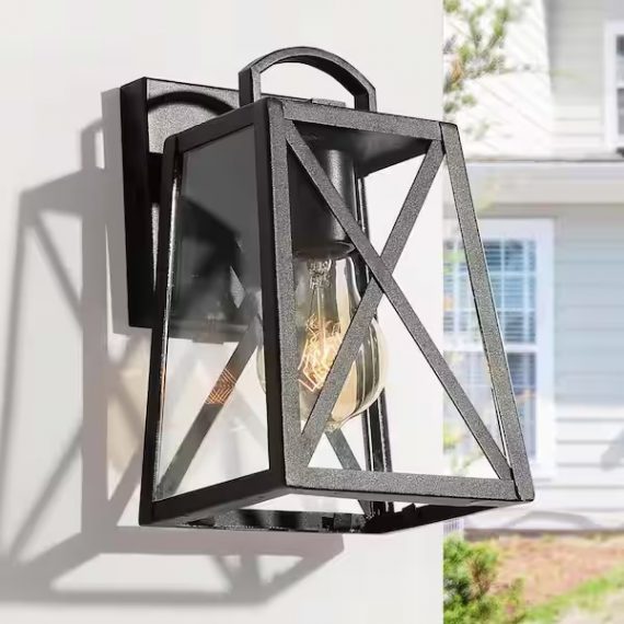 lnc-rjz7rrhd14245q7-industrial-black-outdoor-wall-lantern-sconce-with-clear-glass-shade-1-light-hardwired-porch-wall-mount-light-fixture