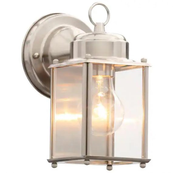progress-lighting-p5607-09-1-light-brushed-nickel-clear-flat-glass-traditional-outdoor-wall-lantern-light
