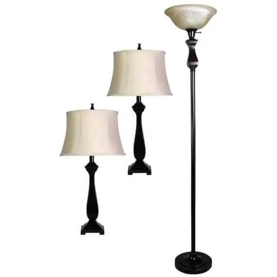 stylecraft-l82541ds-28-5-in-madison-bronze-lamp-set-3-piece