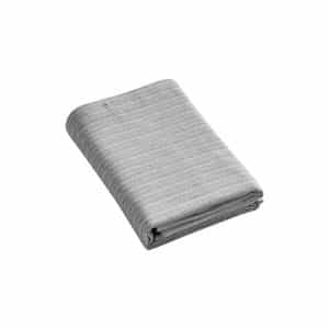 KENNETH COLE NEW YORK USHS6A1190195 Herringbone Twill 70 in. x 72 in. 1-Piece Gray Cotton Blend Shower Curtain