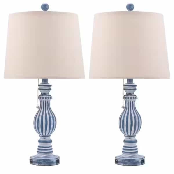 merra-ptl-5017-00-bnhd-1-26-in-blue-table-lamp-with-usb-charging-ports-and-fabric-drum-shades-set-of-2