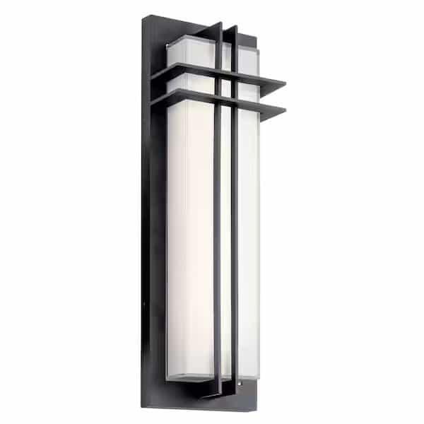 kichler-49298bktled-manhattan-1-light-textured-black-integrated-led-outdoor-light-wall-sconce-with-white-glass-1-pack