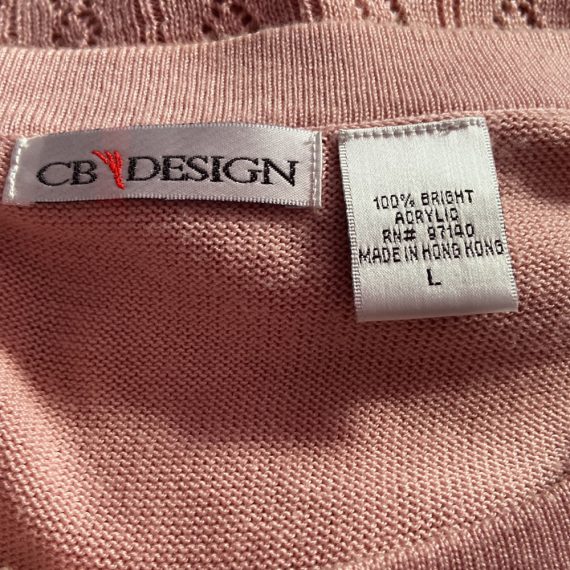 cb-design-pink-short-sleeve-sweater-size-large