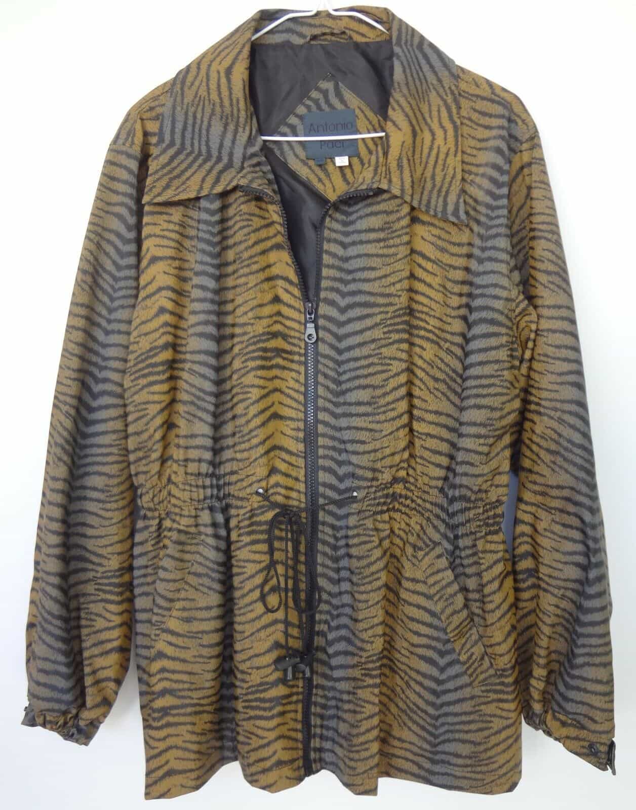 Antonio Paci Animal Print Rain Coat Size XL #312