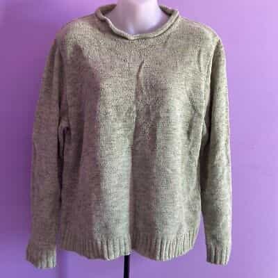 Carolyn Taylor Green Chenille Sweater Size XL