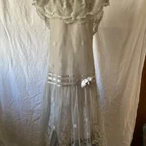Cee Gee Designer Dropwaist Lace Dress Gray Size 4