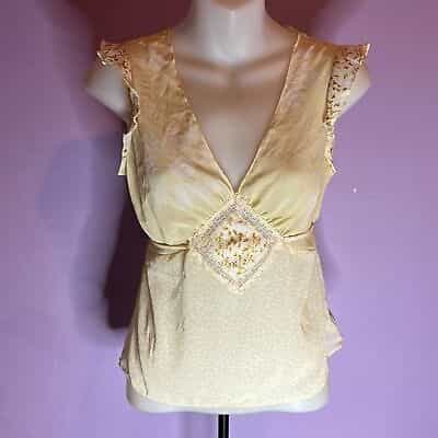 Charlotte Russe Yellow Blouse Size Small