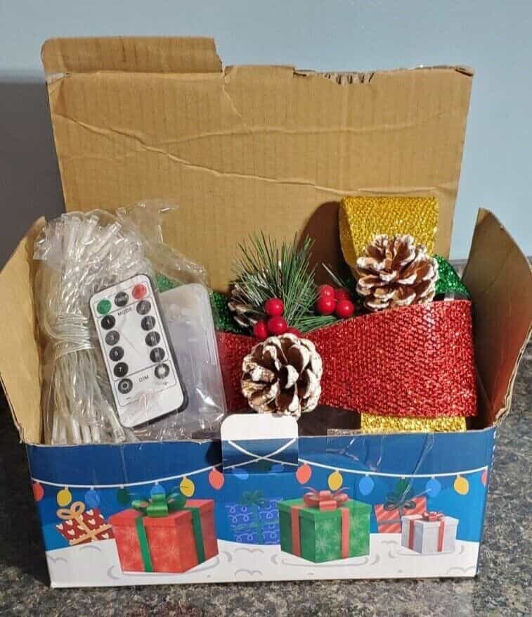 Christmas Gift Box Light Up Decor set of 3 DIY with LED’s and remote