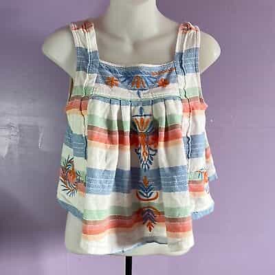 Free People Multicolored Cotton Tank Top Size XS