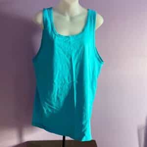 Fruit of the Loom Aqua Blue Tank Top Size Large