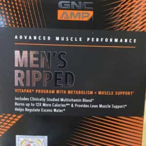 GNC AMP Men’s Ripped Vitapak Program Metabolism Muscle Support 30pks NEW DATES