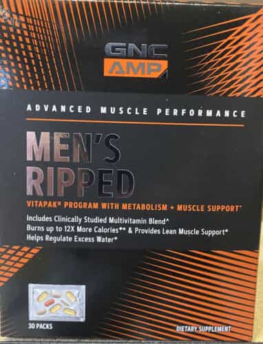 GNC AMP Men’s Ripped Vitapak Program Metabolism Muscle Support 30pks NEW DATES