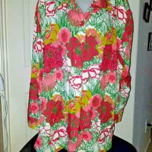 Jamie S Women’s Floral Print Blouse Size Large