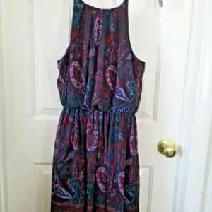 Miami Purple Paisley Summer Dress Size Large