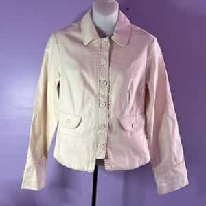 Mossimo Beige Short Jacket Button Front Size Medium (282)