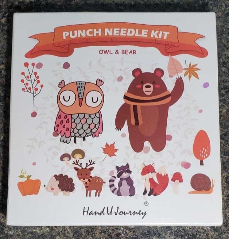 Needle Punch Beginners Kit with Owl and Bear, Excellent Condition!