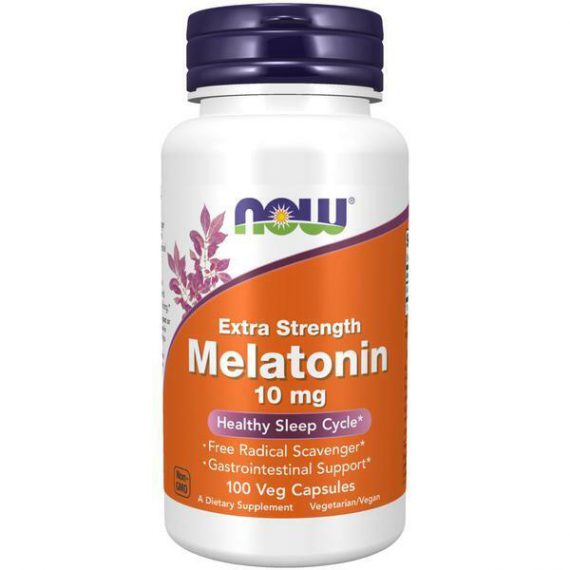 NOW Foods Extra Strength Melatonin 10mg, 100 veg Capsules
