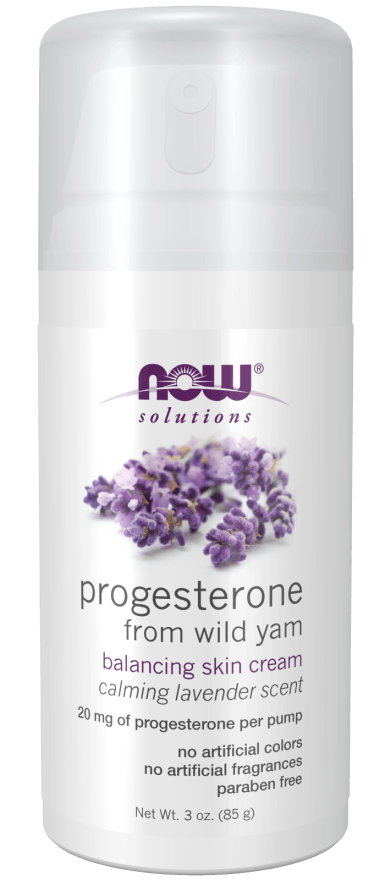 NOW Foods Progesterone Balancing Skin Cream with Lavender, 3 oz. – NEW