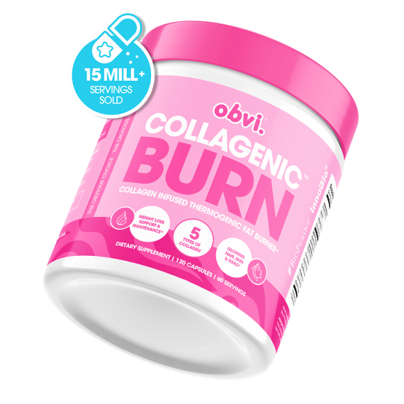 Obvi COLLAGENIC BURN 120 Capsules (30 serv) – Collagen Infused Fat Burner – NEW