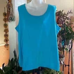 Roaman’s Blue Tank Top Size 1X