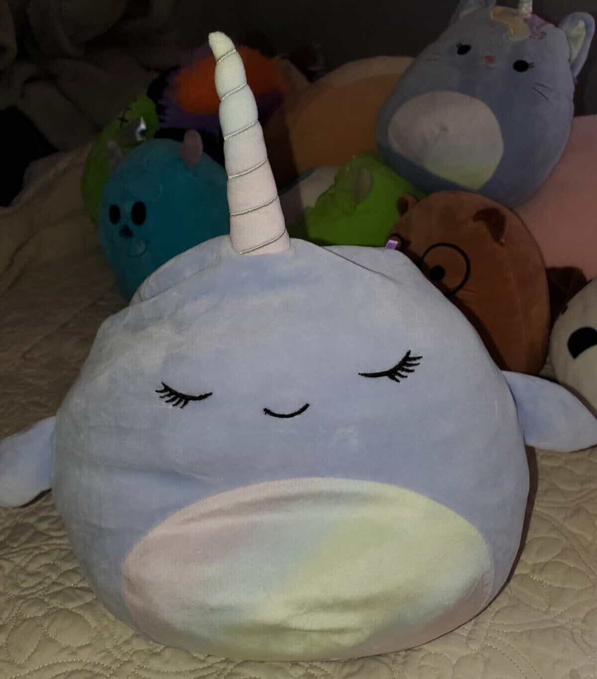 Squishmallow Naomi The Narwhal 11″ plush great pre-owned condition