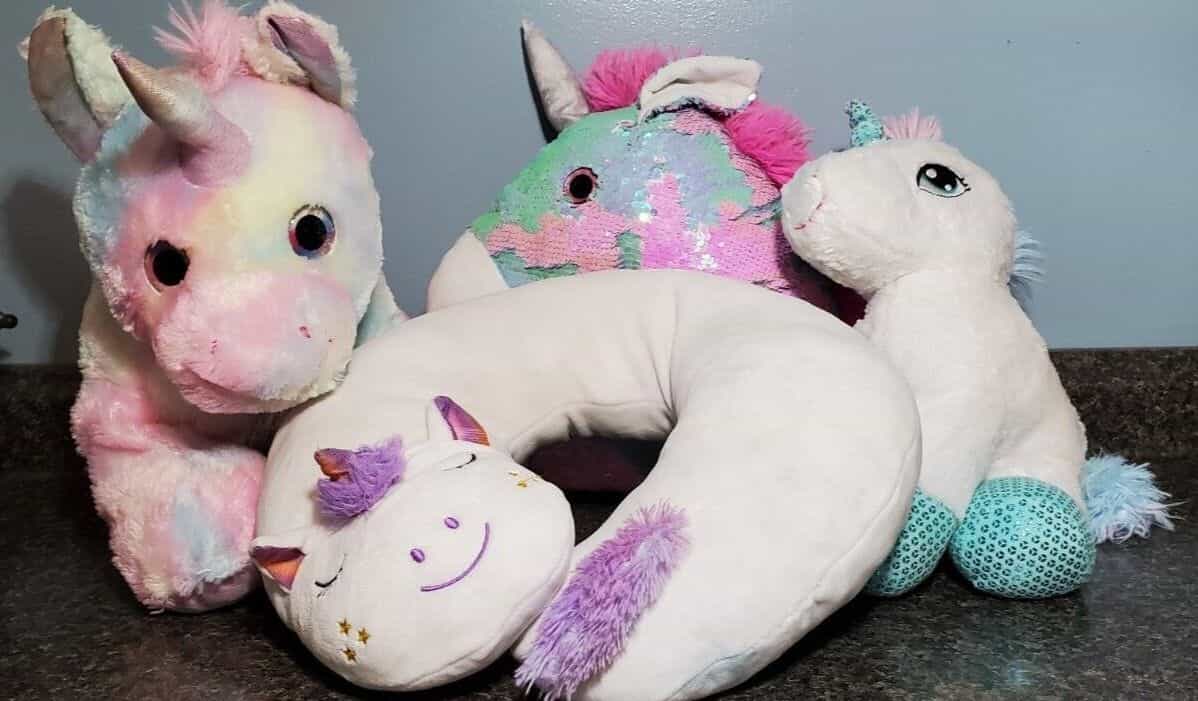 Unicorn Stuffed Animal Lot Of 4 Unicorns Pre-loved, Clean and Sanitized!