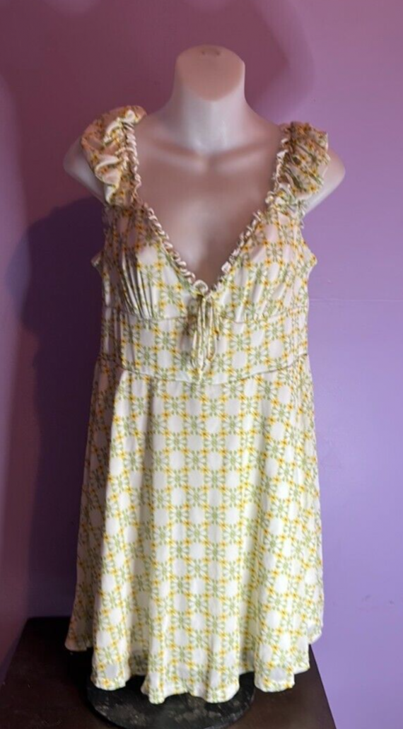 Urban Outfitters Yellow Floral Off The Shoulder Top Size XL