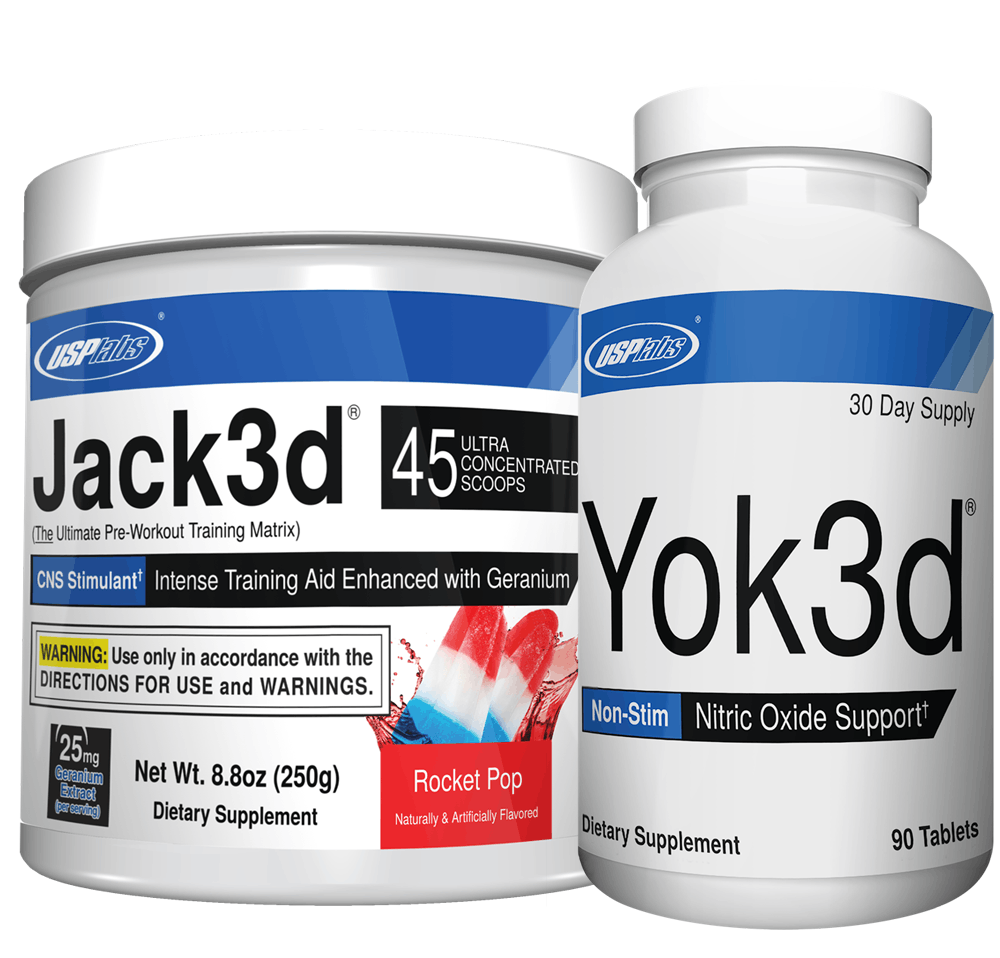 USP Labs Stack Yok3d & 3D Pre-Workout Training Powder 45 Serv, SELECT FLAVOR