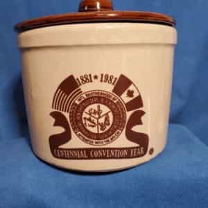 Vintage Monmouth Crock “United Brick and Clay Workers AFL CIO” Centennial Conv.