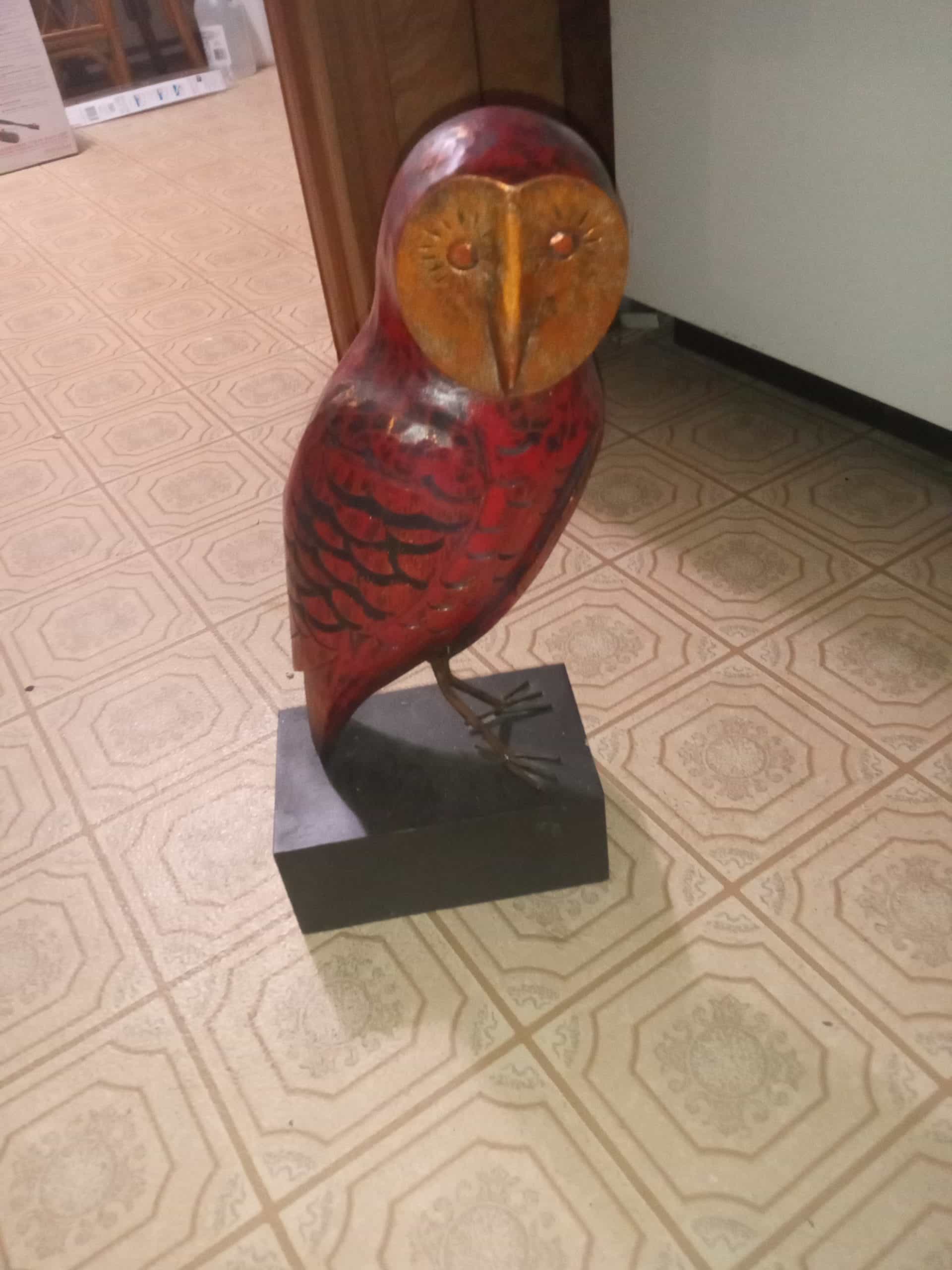 Vintage wooden owl
