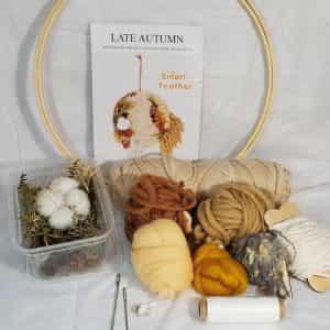 Weaving Kit Late Autumn Wool and Cotton Dried Botanicals