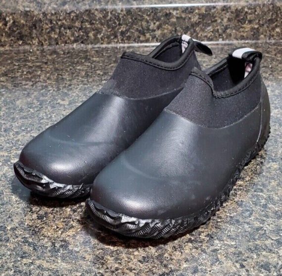 Womens Black Garden Mules Muck Shoes Slip on Waterproof Sz 5.5/36