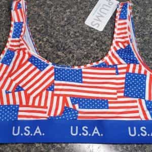 Women’s Bralette American Flag Sz XL With Tags Cute 4th of July