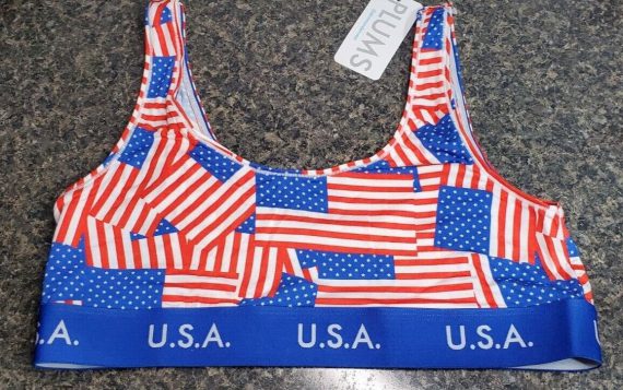 Women’s Bralette American Flag Sz XL With Tags Cute 4th of July