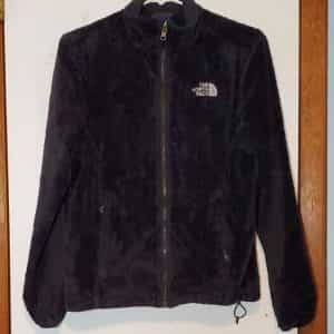 Women’s North Face Zip Up Jacket Black Sz S Soft and Snuggly, Pre-owned