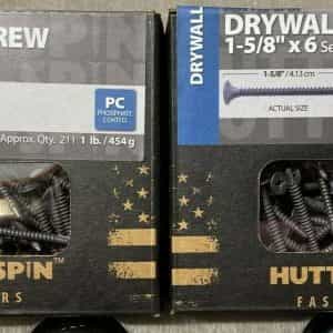 2 POUNDS 1-5/8″ X 6 DRYWALL SCREW PHILLIPS BUGLE SELF DRILLING