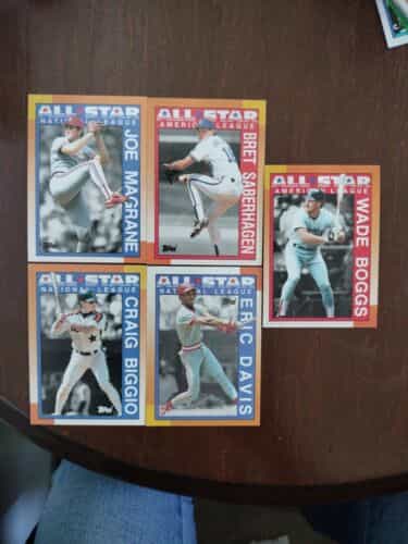 1990 Topps Wade Boggs HOF All-Star #387 Centered Mint plus 4 more cards !!!