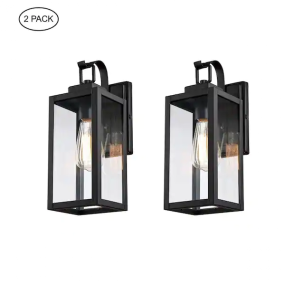 hukoro-f86152-11i-martin-1-light-matte-black-hardwired-outdoor-wall-lantern-sconces-2-pack