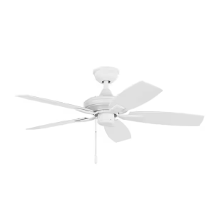 Hampton Bay YG988-MWH Gazebo III 42 in. Indoor/Outdoor Matte White Ceiling Fan with Pull Chains Included