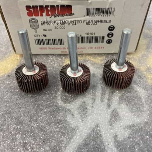 lot-of-3-superior-10101-flap-wheel-mounted-1-x-5-8-x-1-4-p60-ao