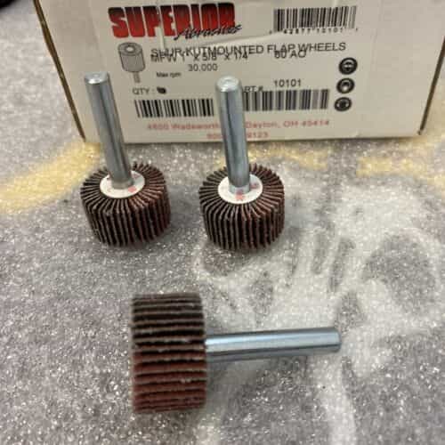lot-of-3-superior-10101-flap-wheel-mounted-1-x-5-8-x-1-4-p60-ao