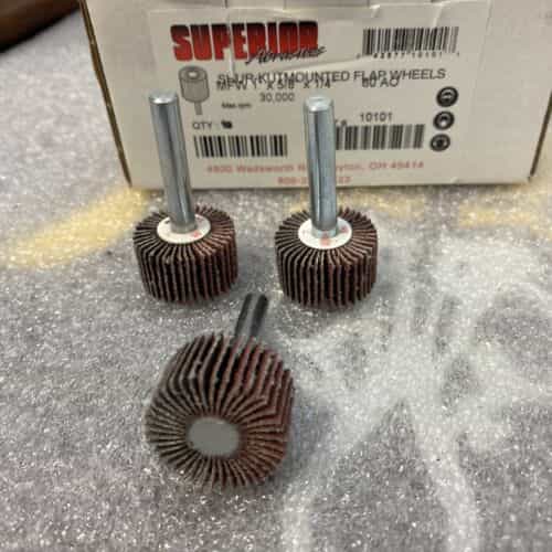 lot-of-3-superior-10101-flap-wheel-mounted-1-x-5-8-x-1-4-p60-ao