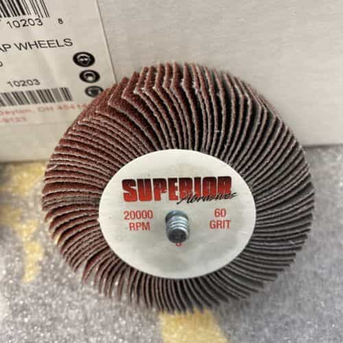 lot-of-2-superior-10203-flap-wheel-mandrel-3-x-1-x-1-4-20-p60-ao